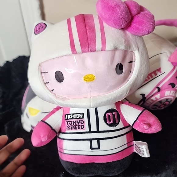 Kidrobot Sanrio Hello Kitty Tokyo Speed Racecar 15 Inch Plush - Picture 7 of 10
